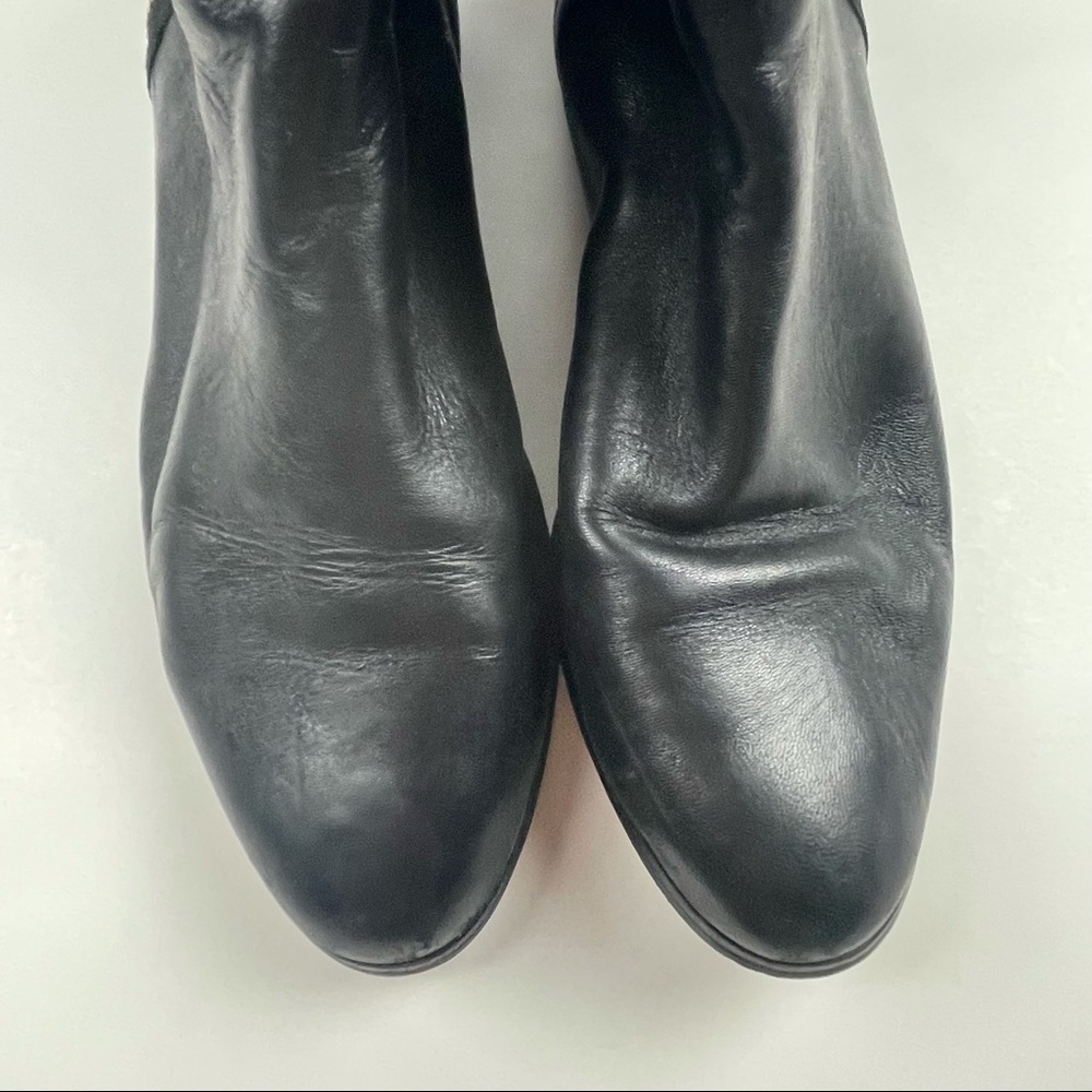 RENNY Black High Leather Riding Boots Size 7.5 - Picture 2 of 8
